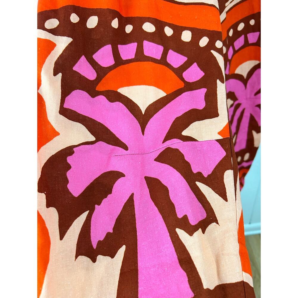 Crosby by Mollie Burch XS Tropical Palm Print Linen Blend Pants Boho - Picture 5 of 11